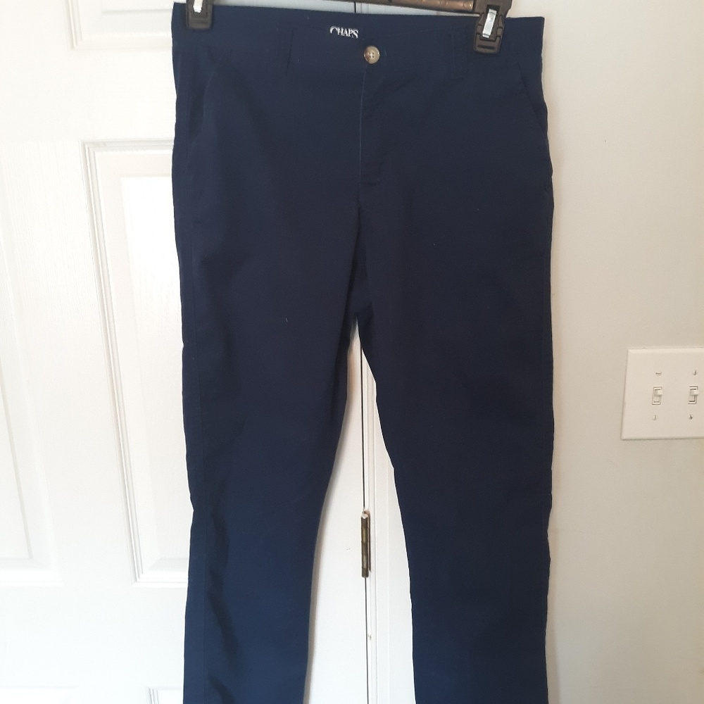 Young Mens Navy Chinos 30L